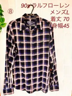 90s Polo by Ralph Lauren チェック柄ネルシャツ Lサイズ
