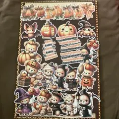 《カット済み》おりおんかふぇ様★ハロウィンパンプキン＆くまちゃん②コラージュ素材