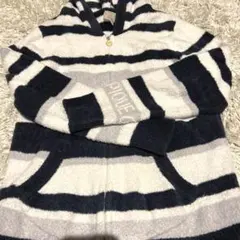 【美品】pique ジェラートピケ フード付き　ルームウェア　ストライプ