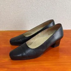 マミカ 銀座かねまつ 23.5cm 黒 ブラック パンプス