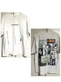 【美品】SUGGESTION コラージュフォトプリント 半袖Tシャツ Mサイズ