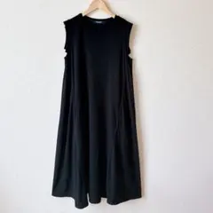 BRAHMIN 黒 コットン天笠ロングワンピースのサムネイル
