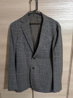 ユナイテッドアローズグリーンレーベル グレー チェック柄 ビジネススーツ