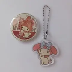 マイメロディ My Melody 缶バッジ アクリルキーホルダー 文房具