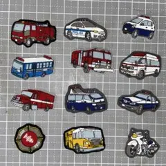 ⌘緊急車両・働く車⌘アイロンワッペンセットNo.4