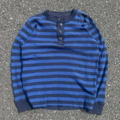 00s OLD UNIQLO サーマルロンt ヘンリーネック y2k 古着 短丈