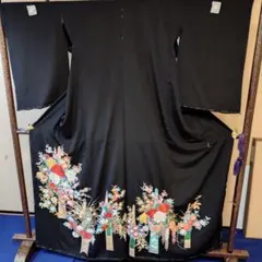 日本舞踊 舞台衣装 からげ 黒留袖 中振り 着丈172cm | Mercari