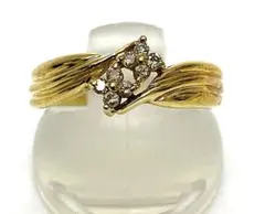 K18ダイヤモンド 総計 0.08c t リング ゴールド系 2.6g 11号