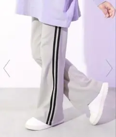 ウルトラストレッチ フレア ラインパンツ ロングパンツ 24AW ライトグレー