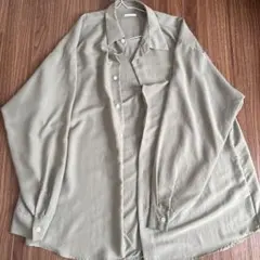 ライトグリーン 長袖シャツ Lサイズ