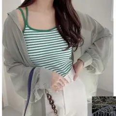 【GRL】オーバーシアーサイズシャツ ミントグリーン サイズ