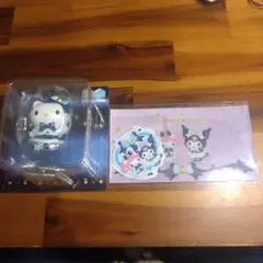 サンリオHappyくじA賞ハローキティH賞ミニケース付ステッカーセット（クロミ）