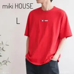 ミキハウス MIKI HOUSE バックビッグロゴ 半袖Tシャツ 赤 レッド Lのサムネイル