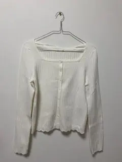 ホワイトカーディガン M