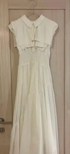 ⭐︎AND COUTURE⭐︎アンドクチュール美品ウエストリブフレアシャツワンピース