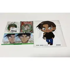 名探偵コナン　服部平次　缶バッジ　アクリルキーホルダー　5点セット