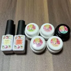 ネイル工房の白パケ黒パケselfジェルネイル 多色ジェルネイル7個セット