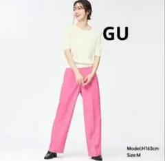 GU カラースラックス ピンク　M