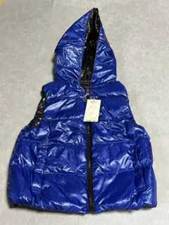 コムサ　キッズ　110 ダウンベスト　リバーシブル　青
