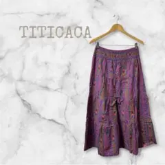 チチカカ TITICACA ティアードスカート エスニック柄 総柄 綿100%