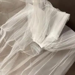 ロングウェディングベール　コーム付き