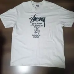 Stüssy XL ホワイト Tシャツ 都市名プリント