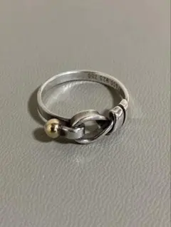 美品　ティファニー　ラブノット　フック＆アイ　リング　18K YG 3.08g TIFFANY&Co. ティファニー 指輪 レディース メンズ ラブノット フック