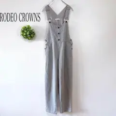 【美品】ロデオクラウンズ【S】サロペット オバーオール　スウェット生地　グレー