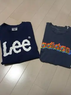 Lee　リー　ネイビーTシャツ アディダスTシャツ ２点セット
