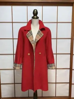 真っ赤なバーバリーのコート★一枚仕立てのサムネイル