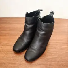 COLE HAAN GRAND.OS レザー ブーティ ブラック ブーム ジップ