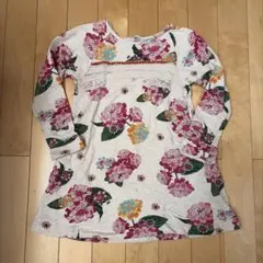 hakka kids 紫陽花トレーナーワンピース 130