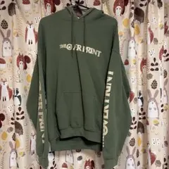 overprint オーバープリント ロゴ パーカー 古着 L グリーン 緑 春のサムネイル