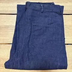 US NAVY 40s デニムトラウザー パンツ w31 濃紺 ミント レアのサムネイル