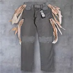 タグ付き 12SS UNDERCOVER フリンジ ZIP デニム パンツのサムネイル