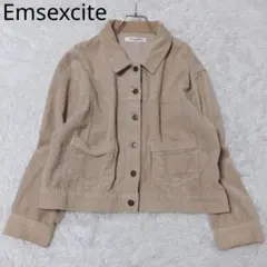 エムズエキサイト　ジャケット　コーデュロイ　ブラウン系　M　カジュアル　秋冬
