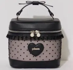 pium ピウム ハートドットチュールバニティ バッグ piumハートドットチュールバニティ