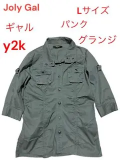 Joly Gal y2k グランジ　アーカイブ　Lサイズ　ミリタリーシャツ