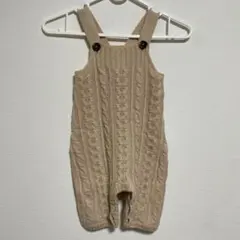 apres les cours ベージュ ケーブル編みロンパース 80㎝