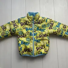 BABYDOLLキッズジャケットリバーシブル90cm イエロー プリント