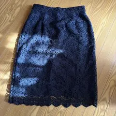 UNIQLO 花柄レーススカート 膝丈 M