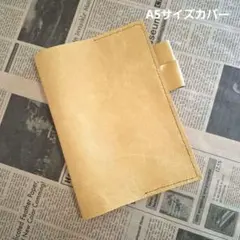 牛革　ソフトレザー　イエローキャメル　A5サイズカバー