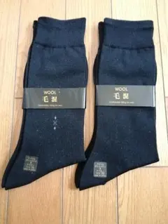 新品 メンズ ソックス ビジネス 黒 柄ありなしの2足 匿名発送