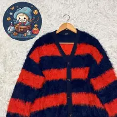 glamb fuzzy ボーダー カーディガン モヘアライクのサムネイル