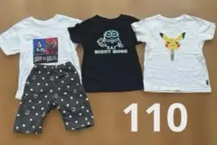 ユニクロ　UT Tシャツ ハーフパンツ　110 セット　ピカチュウ　ミニオン