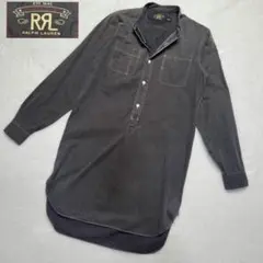RRL RalphLauren シャツワンピース ドット グレー