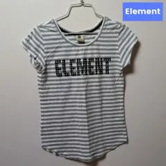 Element エレメント 半袖Tシャツ ボーダー ロゴ サイズ:Mのサムネイル