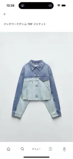 ZARA パッチワークデニムジャケット
