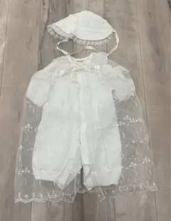 ホワイト セレモニードレス 帽子付き