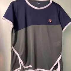 FILA VL2335 レディースTシャツ XL ネイビー/グレー